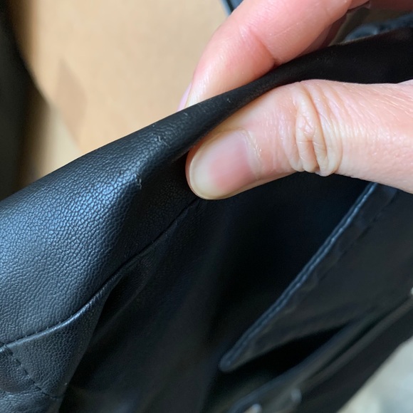 BB DAKOTA VEGAN LEATHER JACKET MOTO MOTORCYCLE - Picture 4 of 5